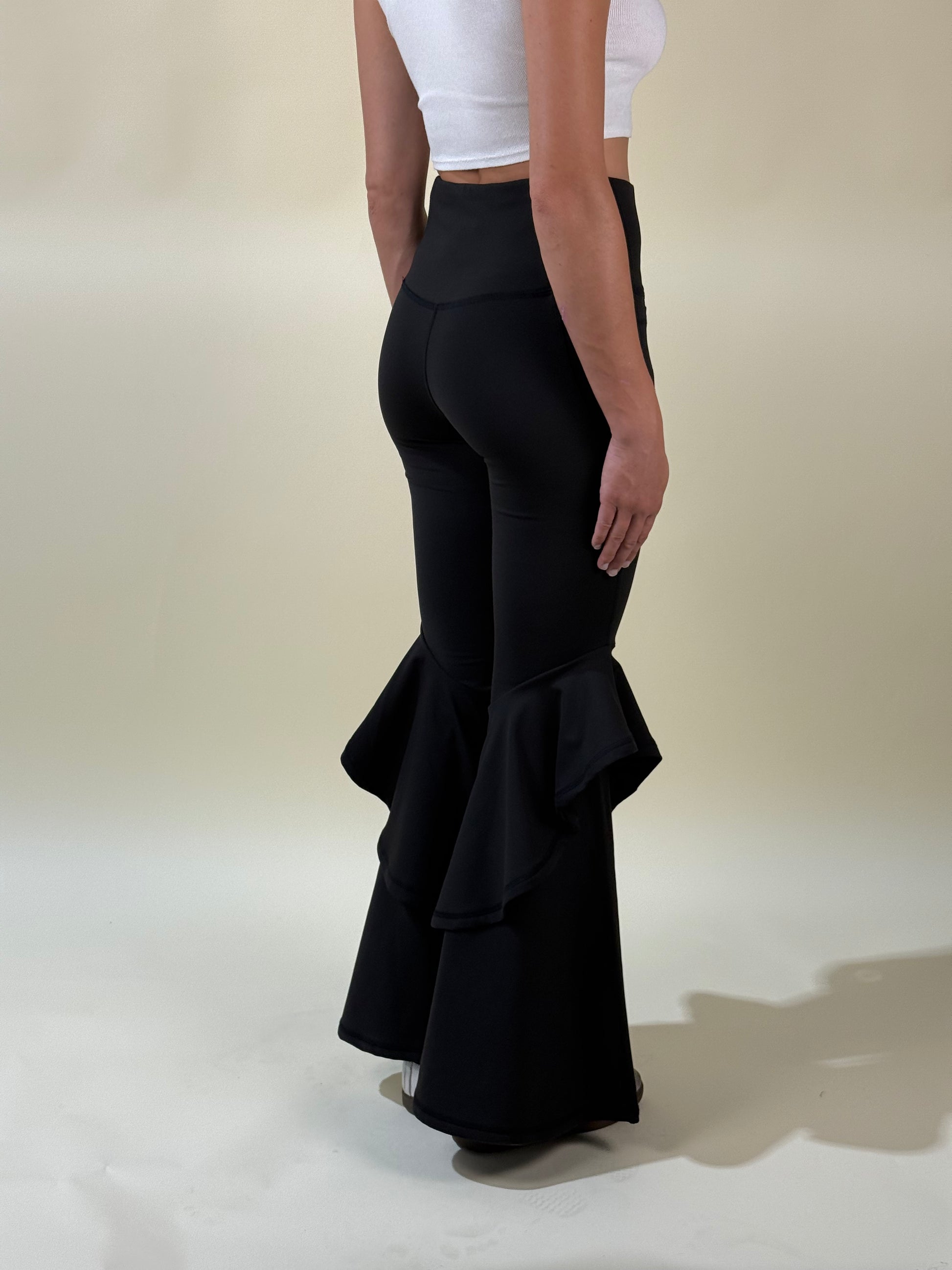 Spandex Ruffle Bell Bottoms