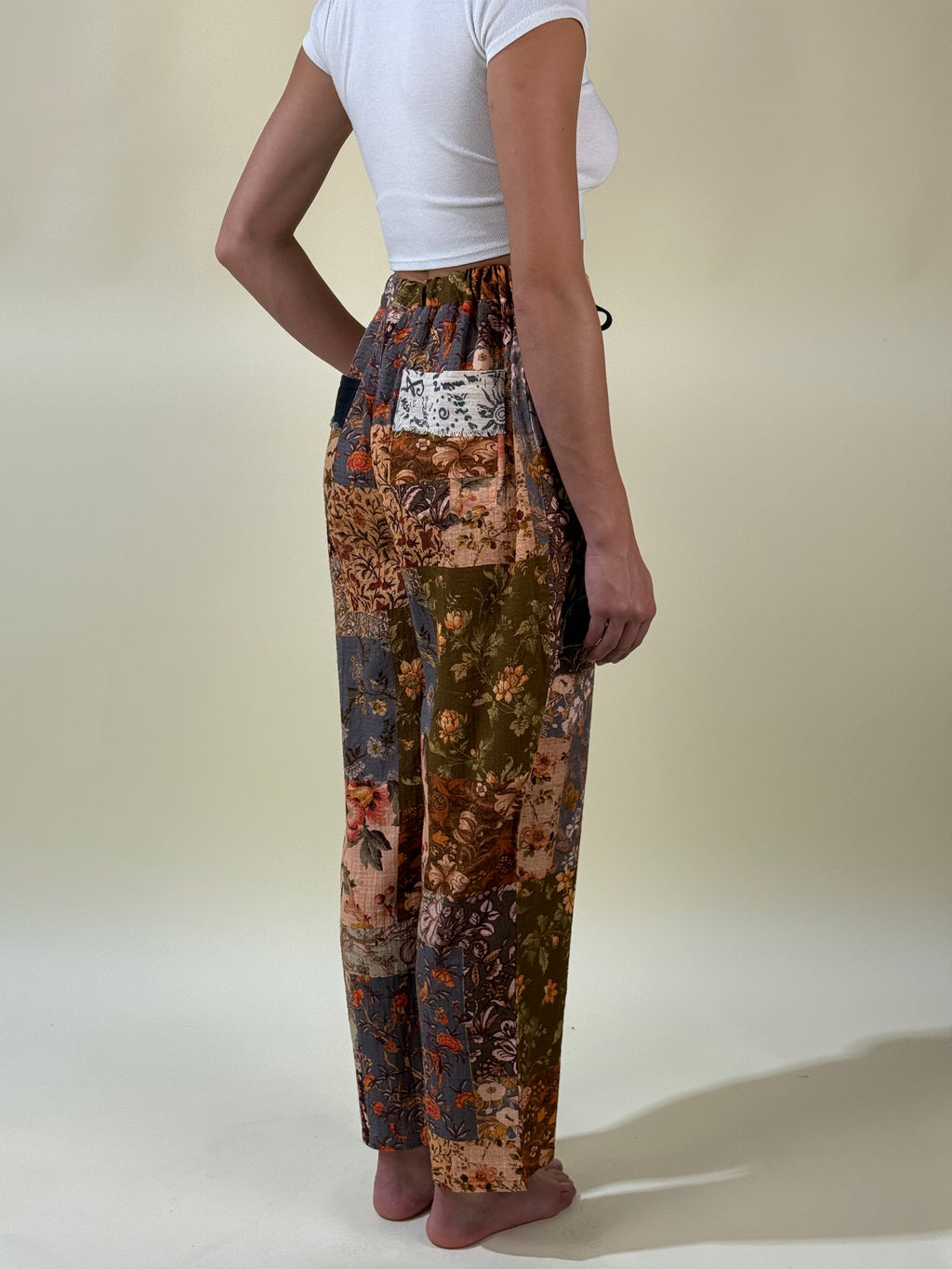 Flower Patchwork Pants