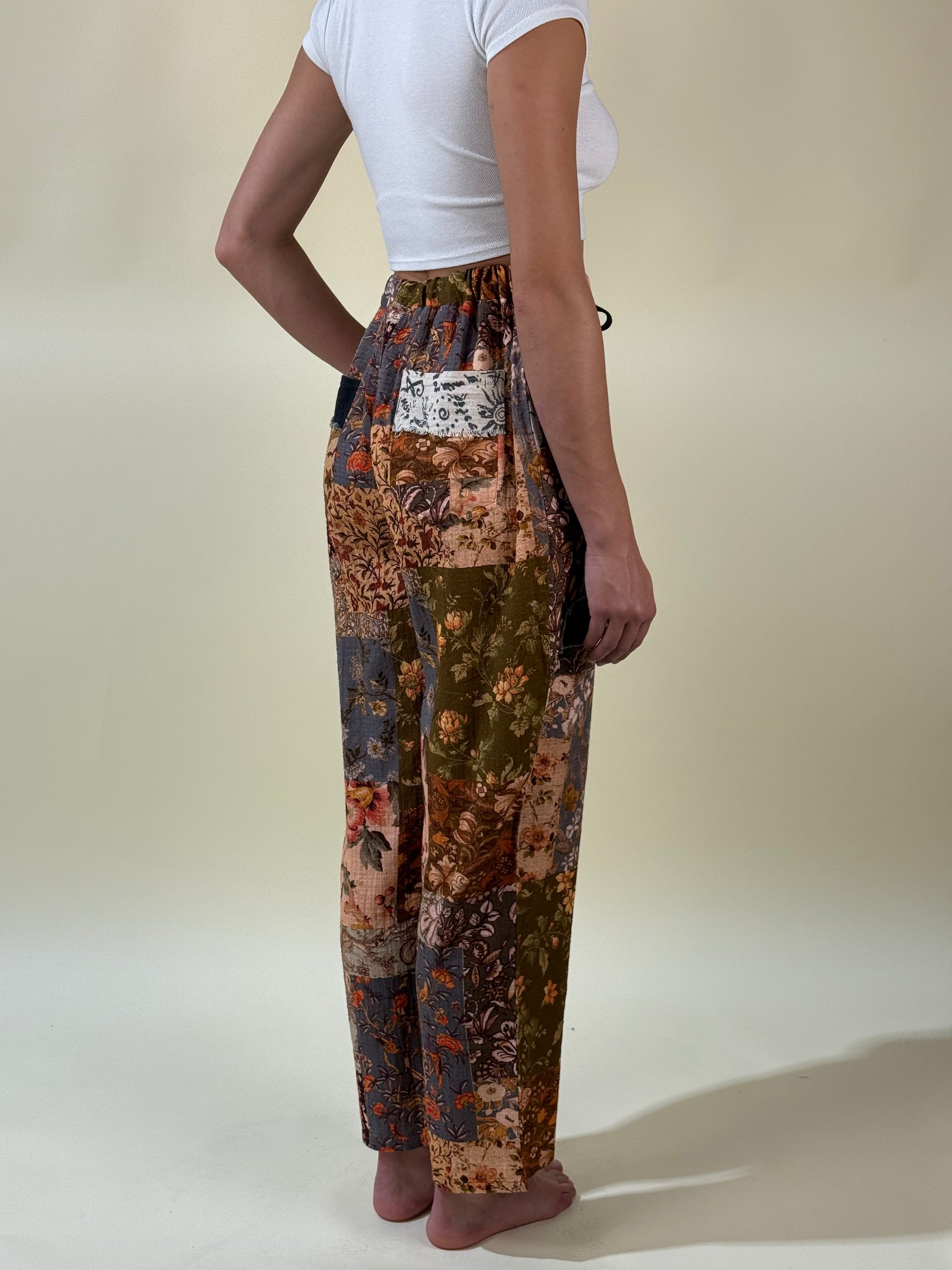 Flower Patchwork Pants