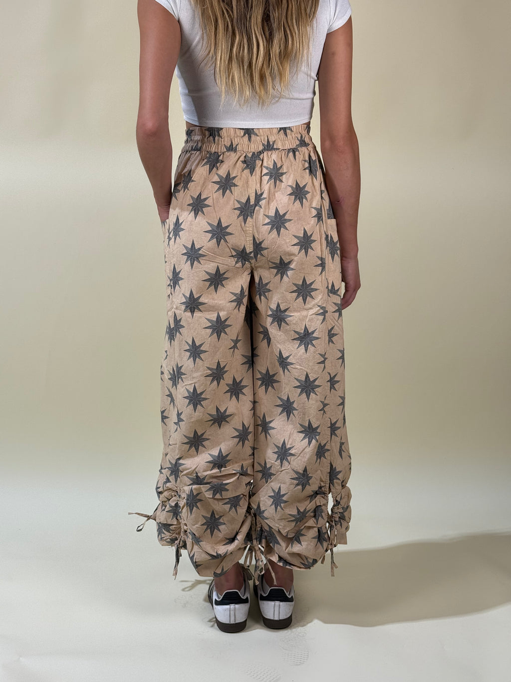 Star Wide Leg Draw String Pants