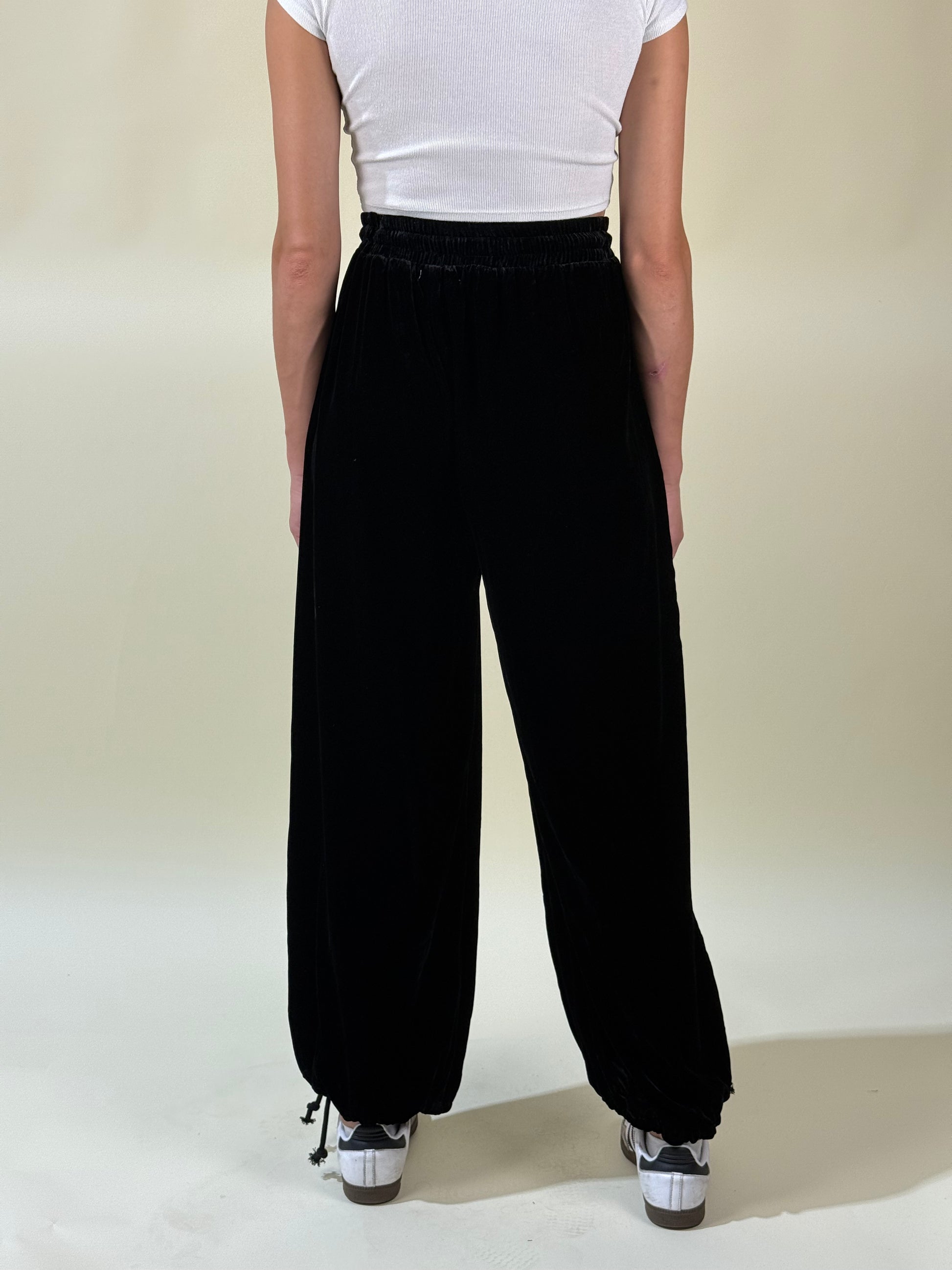 Baggy Velvet Pearl Pants