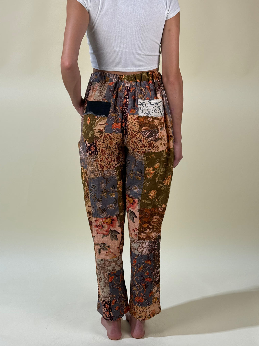 Flower Patchwork Pants