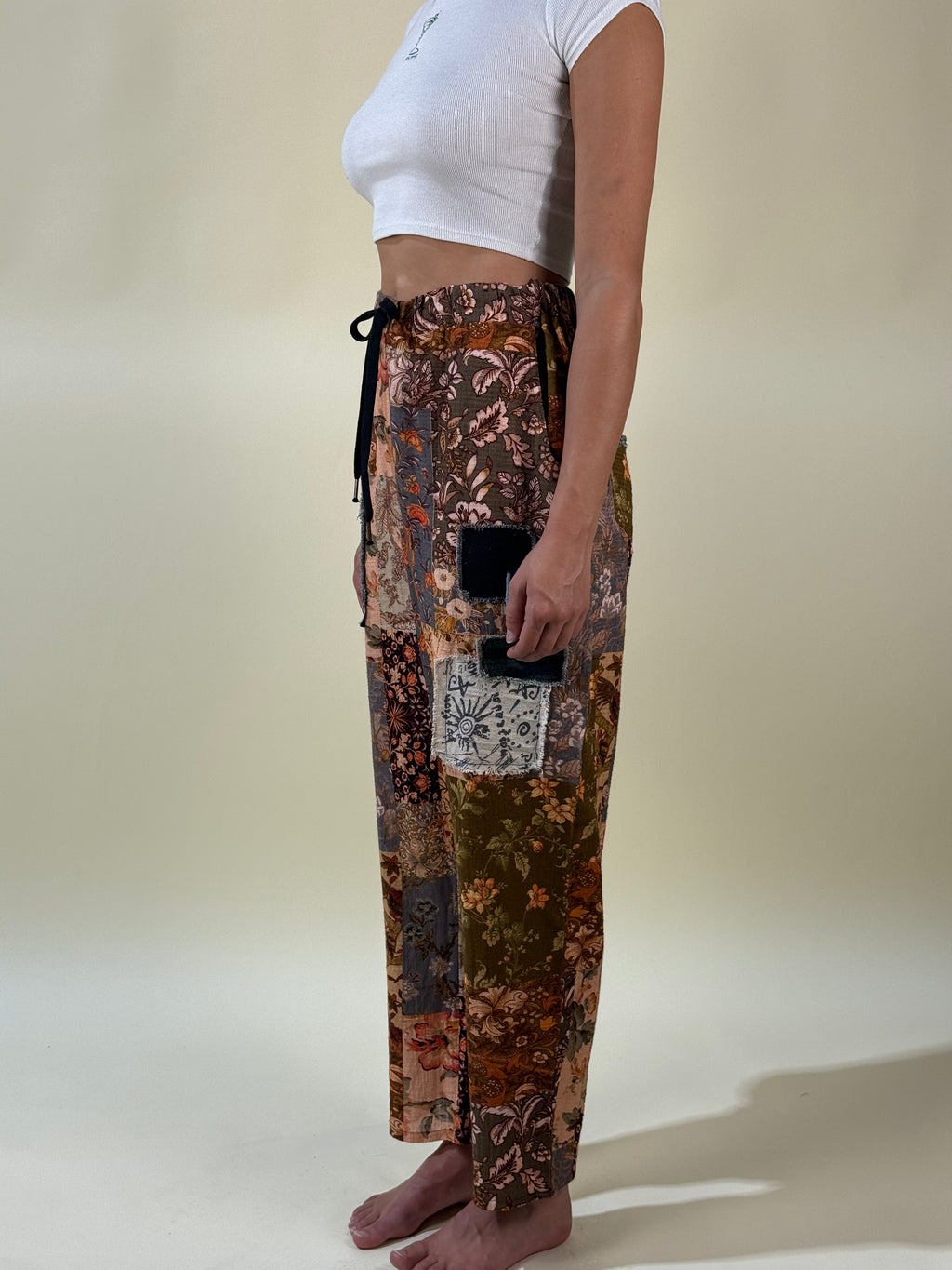 Flower Patchwork Pants
