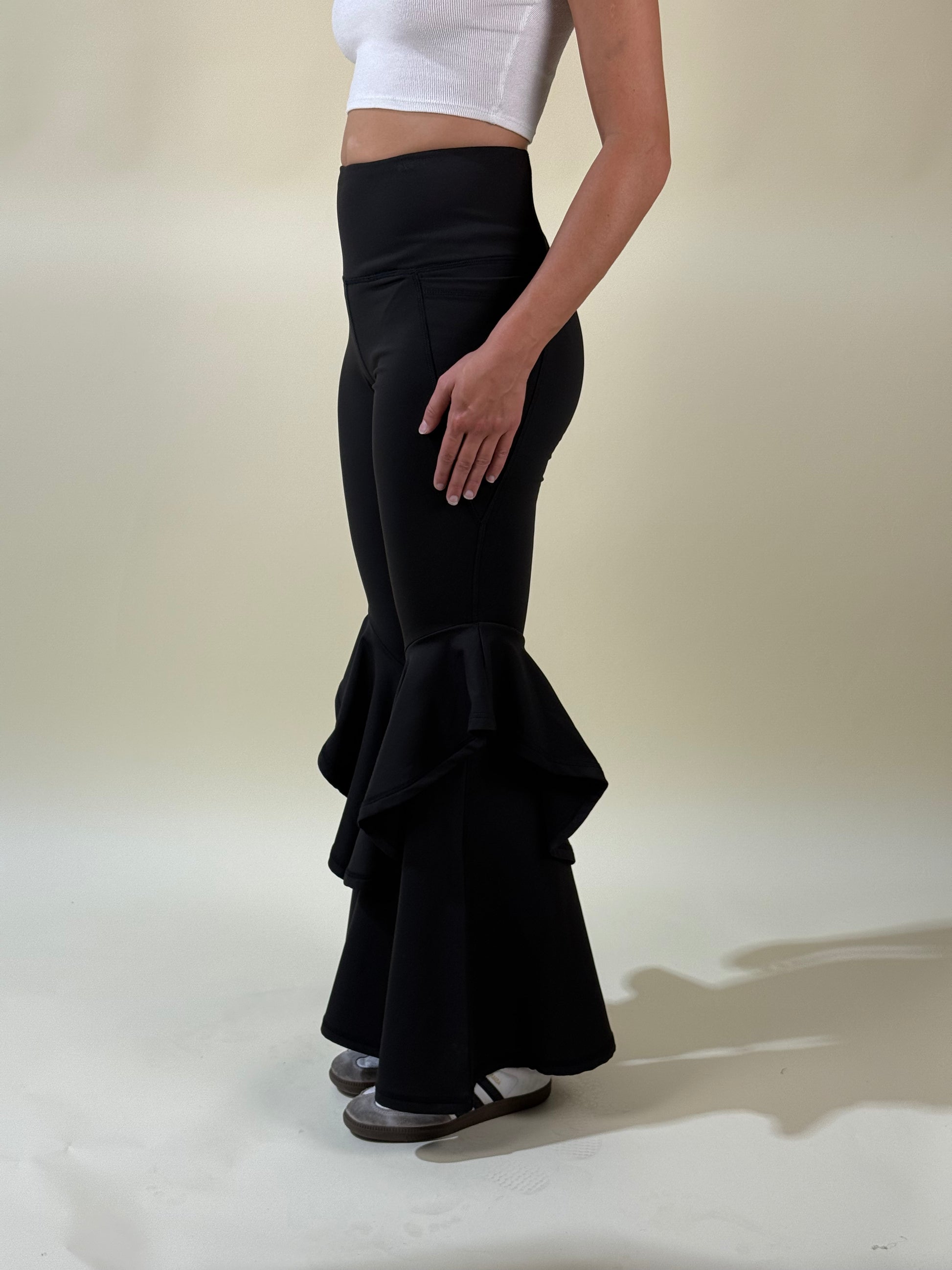 Spandex Ruffle Bell Bottoms