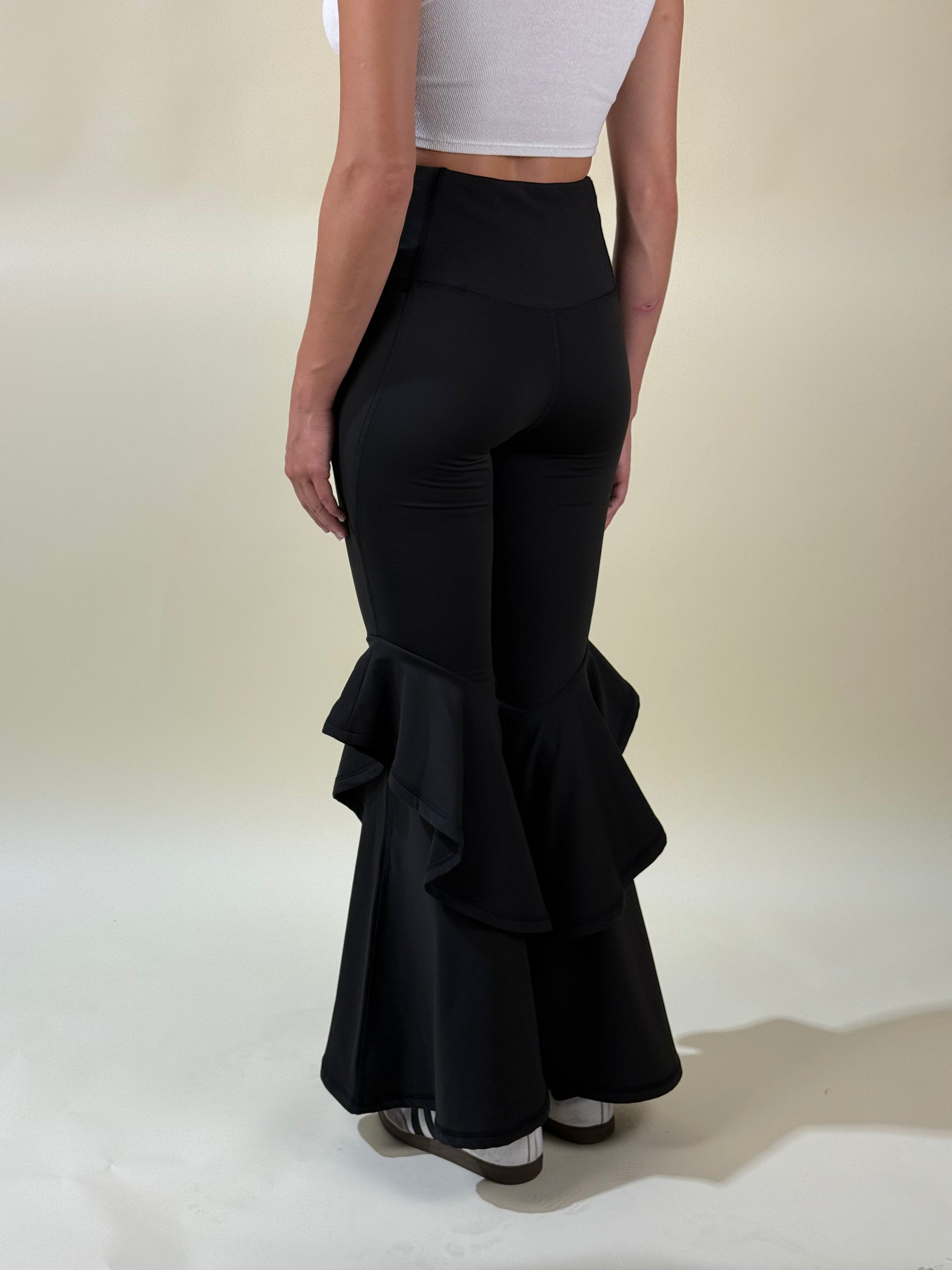 Spandex Ruffle Bell Bottoms