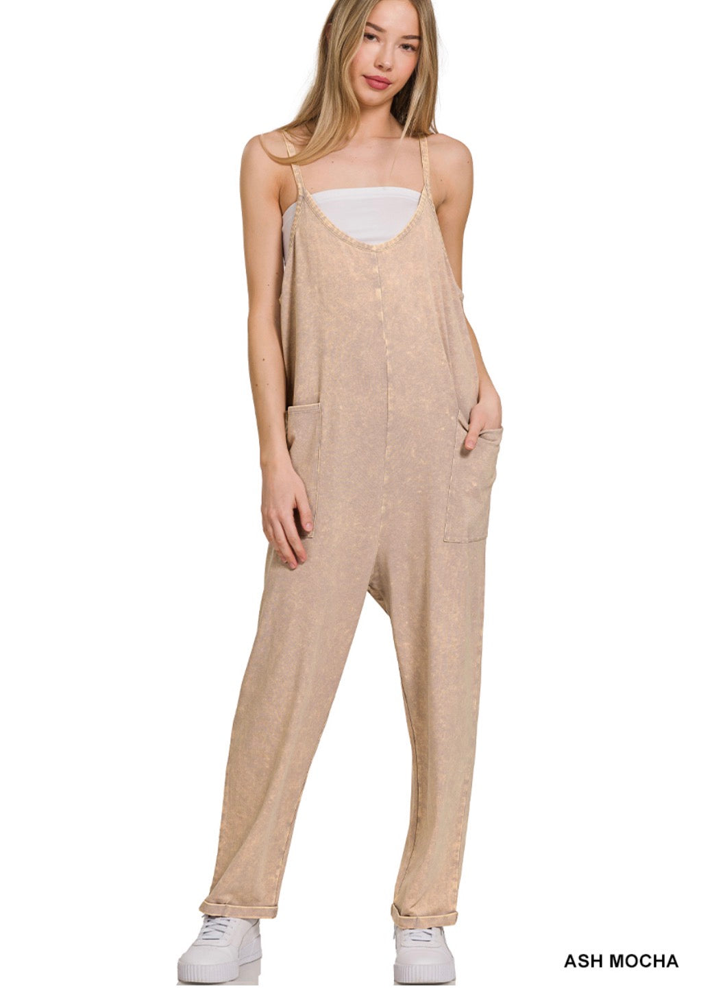 Zenana Acid Wash Romper