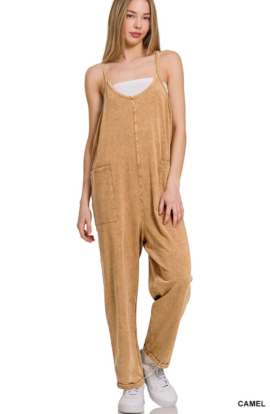 Zenana Acid Wash Romper
