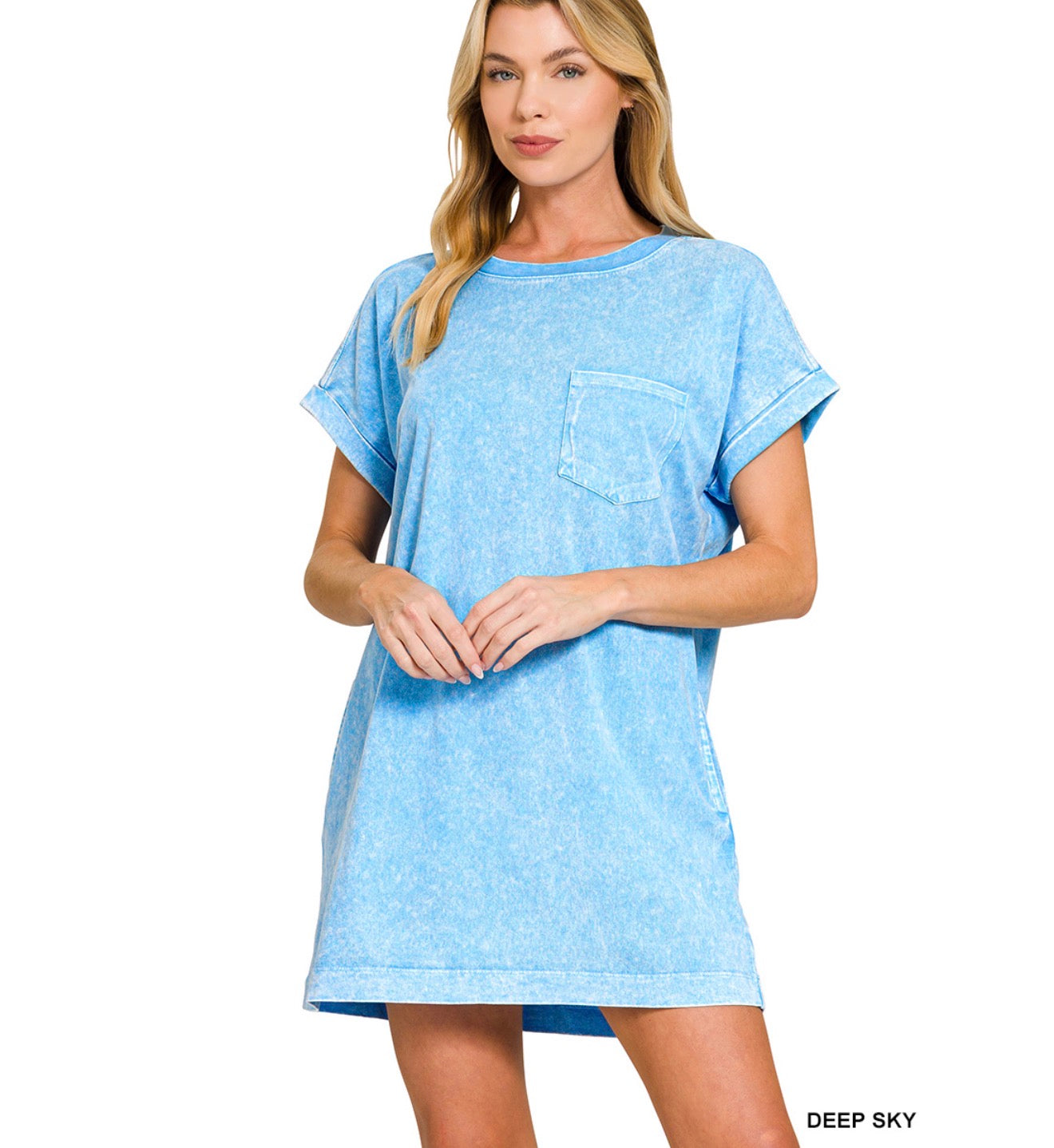 Zenana Acid Washed Dress