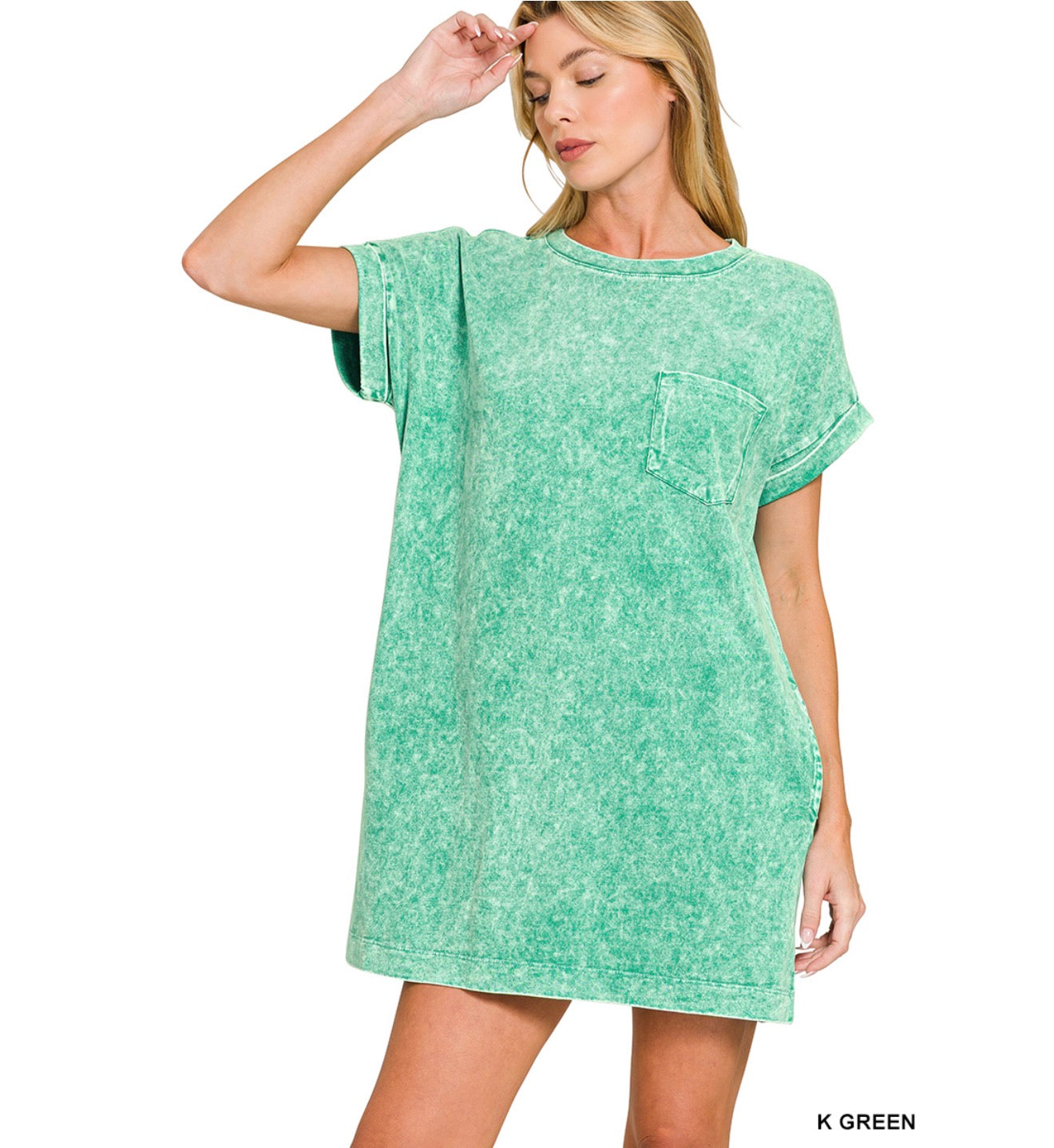 Zenana Acid Washed Dress