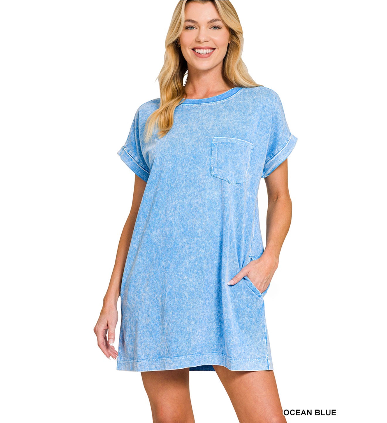 Zenana Acid Washed Dress