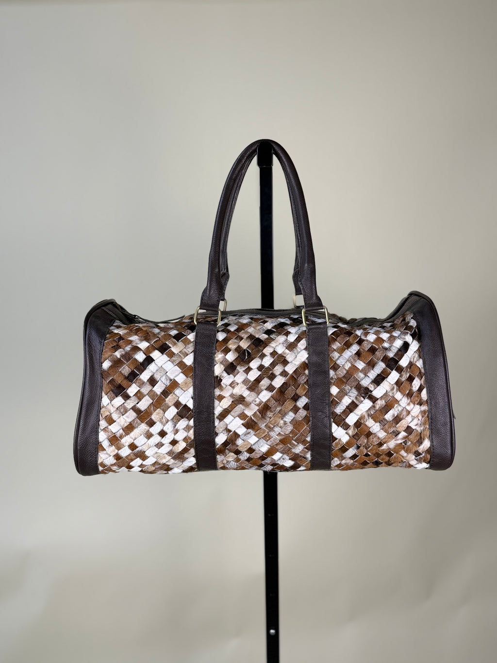 Woven Multi-Color Leather Duffle