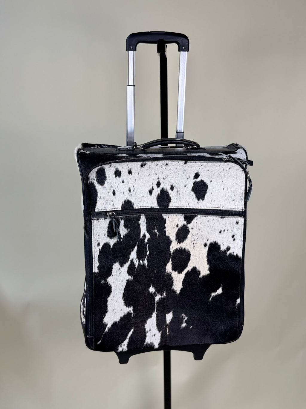 Black & White Cowhide Suit Case