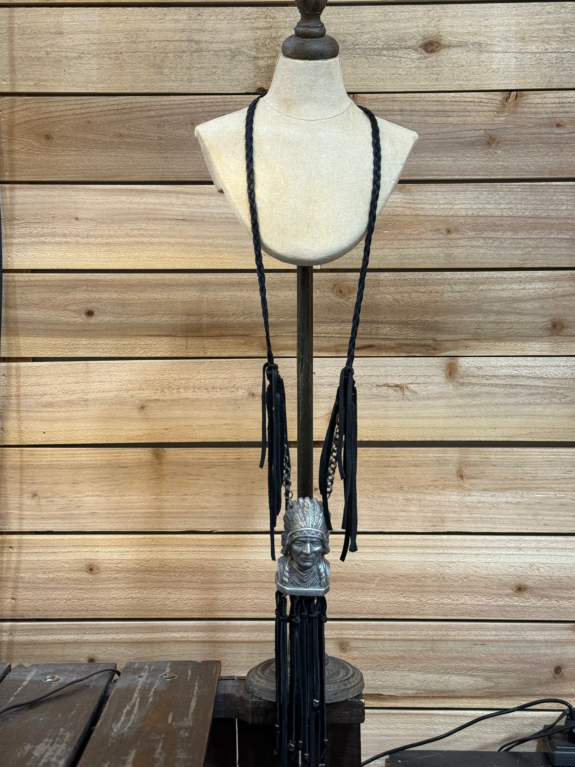 Heavy Chief Leather Necklace