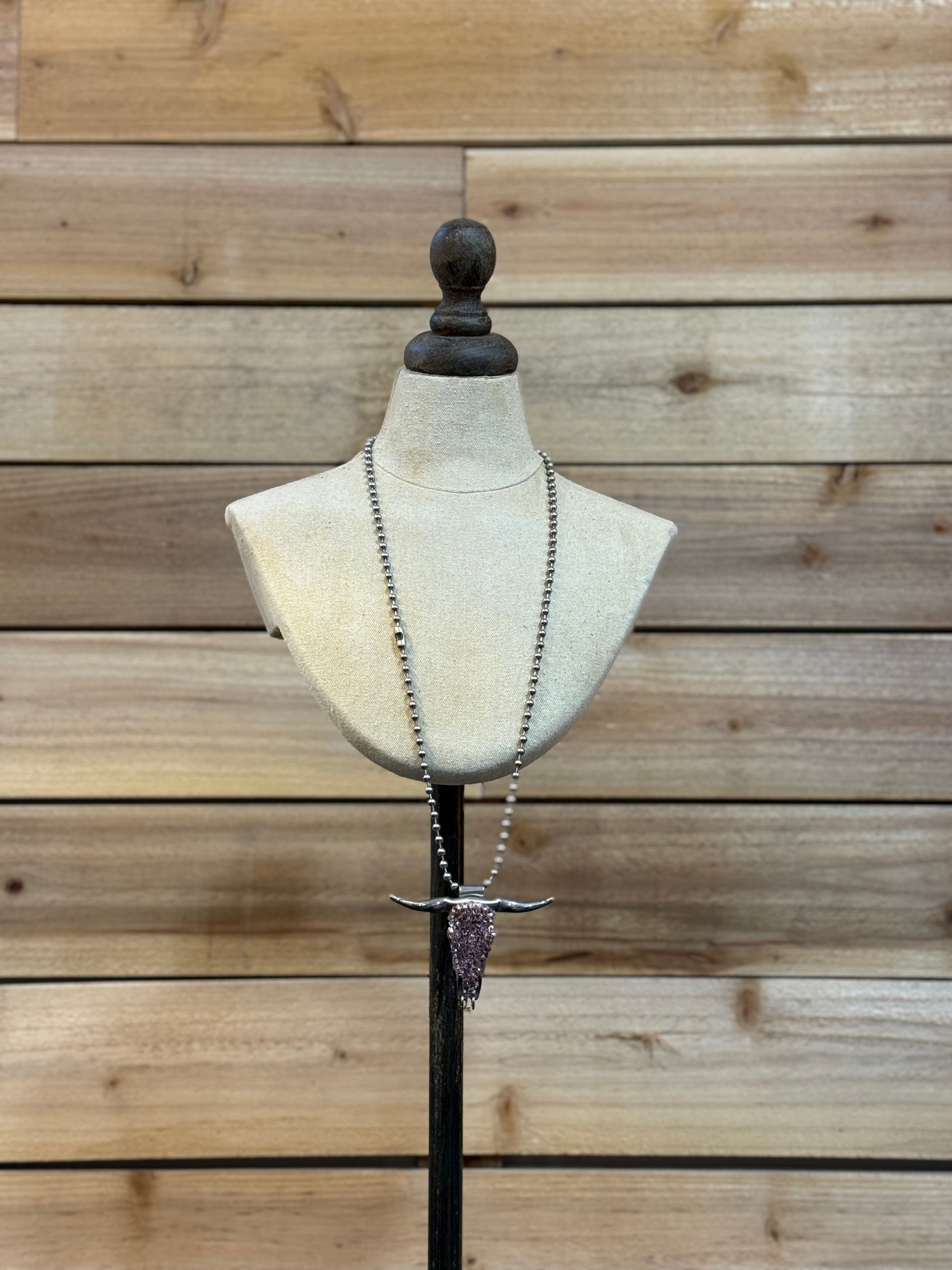 Crystal Cow Skull Chain