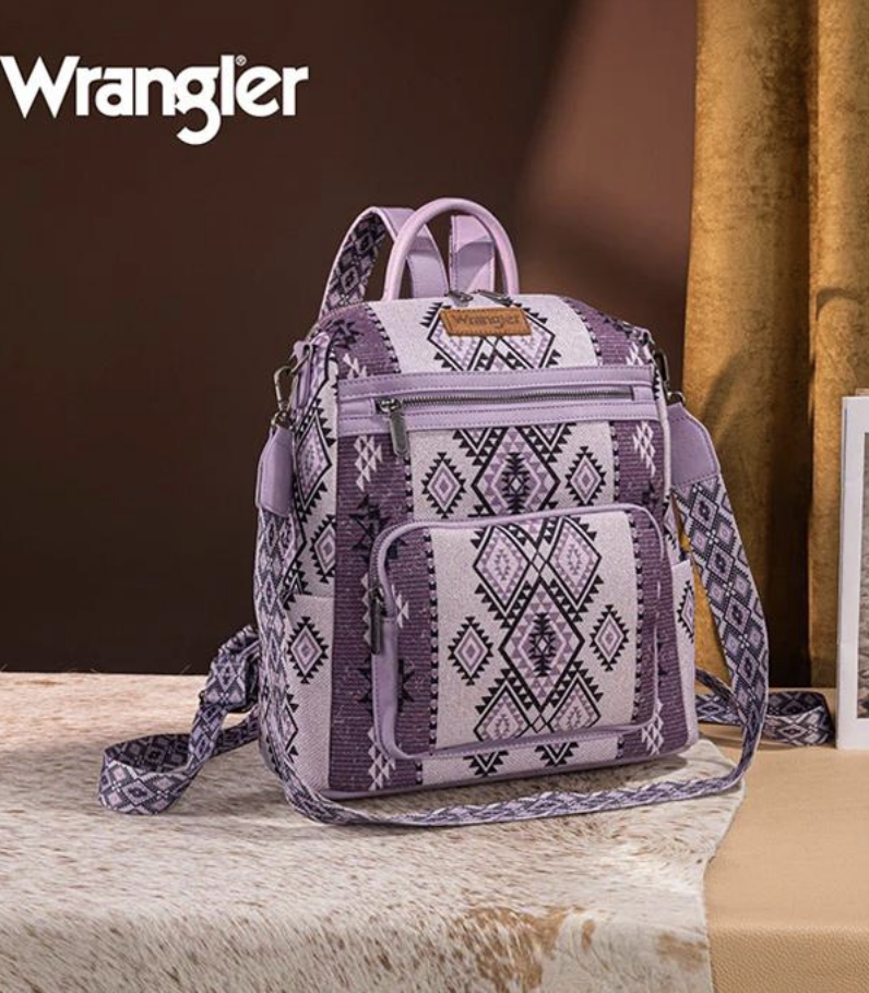 Wrangler Aztec Print Backpack/Crossbody