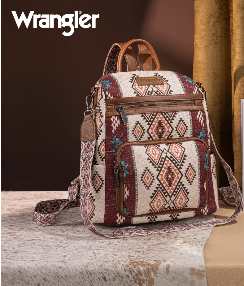 Wrangler Aztec Print Backpack/Crossbody