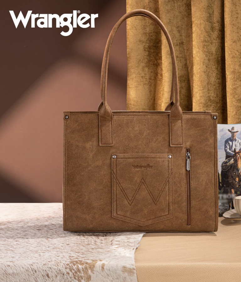 Wrangler Vintage Tooled Aztec Pattern Print Concealed Carry Large Tote