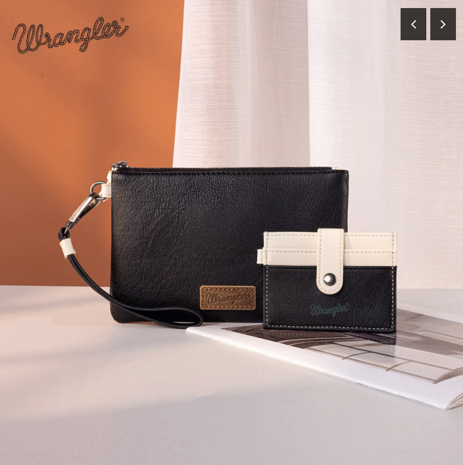 Wrangler Dual Pouch/Wristlet Credit Cardholder Wallet