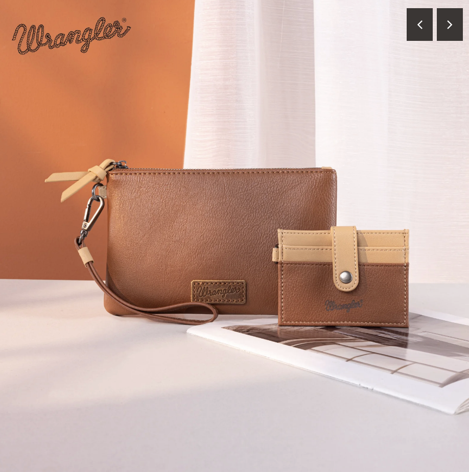 Wrangler Dual Pouch/Wristlet Credit Cardholder Wallet
