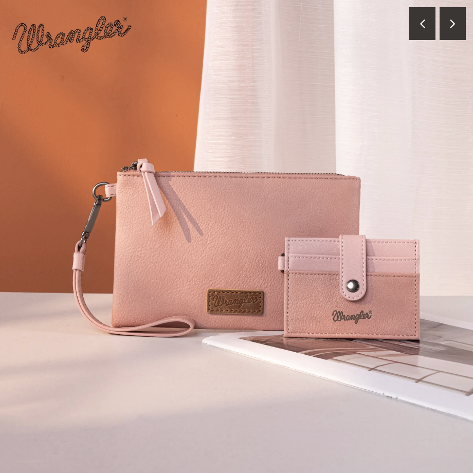 Wrangler Dual Pouch/Wristlet Credit Cardholder Wallet